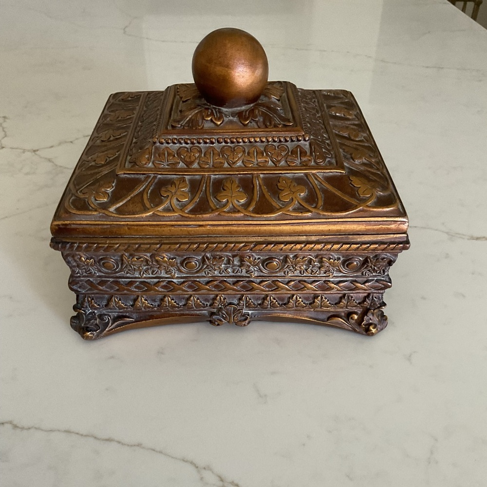 Ornate Bronze Jewelry Box